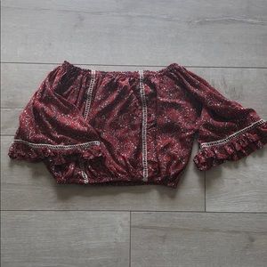 Miss June off the shoulder top